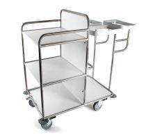 Open etagewagen - RVS - Heavy Duty - 3 rings bestellen voor bedrijven bij Ten Kate Textiel