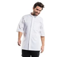 Koksjas korte mouw - Salerno SFX White - Chaud Devant bestellen voor bedrijven bij Ten Kate Textiel